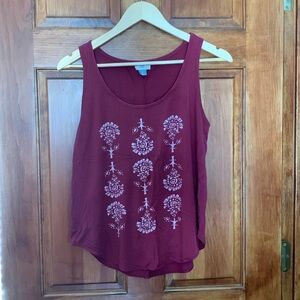 Round hem boho tank top